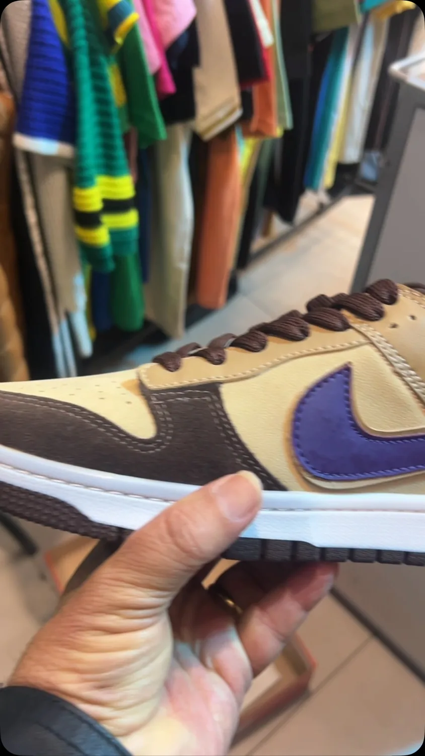 Dunk Low Marrom e Roxo